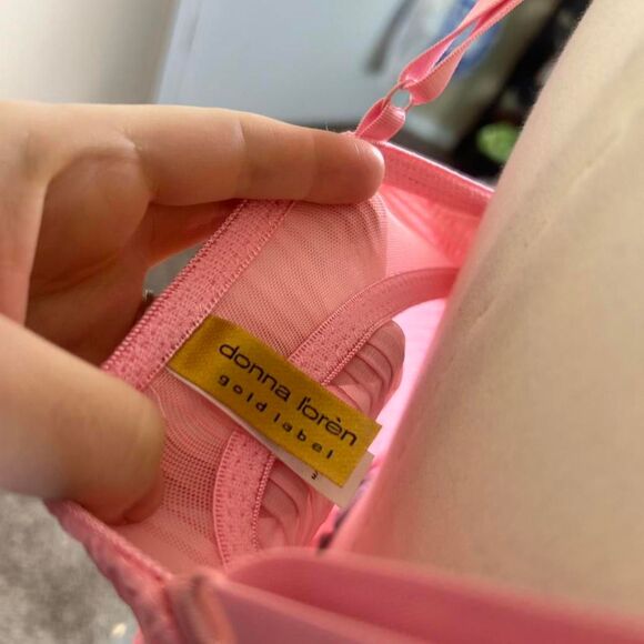 Donna Loren NWT Pink and Cream Y2K Coquette Slip Top - Picture 4 of 4